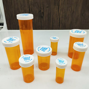 <strong>Plastic</strong> Pill Bottles with Child Resistant Caps Medicine <strong>Containers</strong> Reversible Vials Dual Purpose <strong>Lid</strong> - Product Image 4