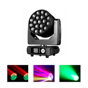 ไฟหัวขยับแบบซูม RGBW Bee Eye 19 ชิ้น Osr 15W 11 ถึง 58 °   ไฟเวทีซูมมุม DMX512 สำหรับงานคอนเสิร์ต ปาร์ตี้ งานแต่งงาน - Product Image 4