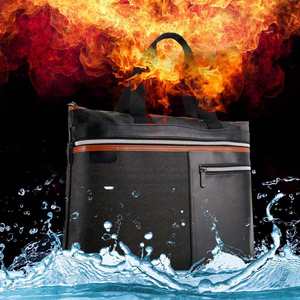 CUSTOM Men's Fireproof Briefcase Portable Handle Large Capacity File Document Bag Two-Layer Zippers Patterned <b>Folder</b> Filing - Product Image 4