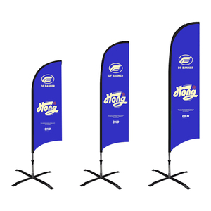 Khuyến mại thăng hoa in cờ với logo tùy chỉnh in kinh doanh khói cửa hàng quảng cáo hình chữ nhật giọt nước cờ bãi biển - Product Image 1