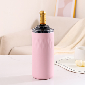 Cubo <span class=keywords><strong>enfriador</strong></span> de <span class=keywords><strong>vino</strong></span> sin hielo de 40oz de acero inoxidable personalizado, <span class=keywords><strong>Enfriador</strong></span> de botellas de <span class=keywords><strong>vino</strong></span> <span class=keywords><strong>blanco</strong></span> de doble pared, se adapta a la mayoría de los vinos - Product Image 3