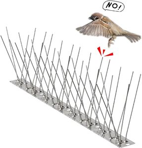 Piques anti-oiseaux en acier inoxydable 304 pré-collées, à coller sans perçage, kit anti-pigeons DIY pour balcon d'appartement et rebord <span class=keywords><strong>de</strong></span> fenêtre - Product Image 1