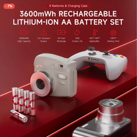 Ensemble de chargeurs de piles au lithium-ion rechargeables PHOTOOLEX 1,5 V AA, 3600 mWh, 1600 cycles, lot de 8