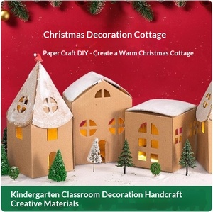 Jouet YD pour Noël, ensemble de maison en papier à faire soi-même pour les enfants de 7 à 12 ans, cadeau écologique - Product Image 2