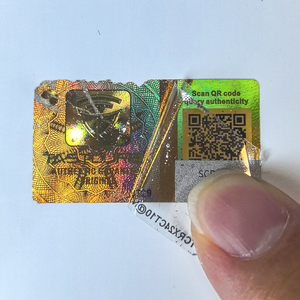 Printing Custom Serial Number Waterproof 3d Hologram Sticker Label <strong>Qr</strong> <strong>Code</strong> Scratch Anti Counterfeiting Security Label Sticker - Product Image 2
