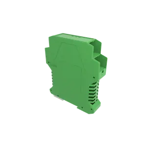 Derks tiêm hộp điều khiển đơn giản 22.5mm chiều rộng hộp điều khiển điện tử Din Rail mountable Modular PCB bao vây nhựa màu xanh lá cây