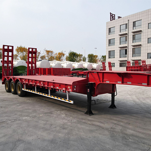 Hstar 2025รถกึ่งพ่วงเหล็กกล้าแบบ3แกนแบบต้อนต่ำ60ตันโครงแบบเด็กผู้ชายต่ำ - Product Image 3