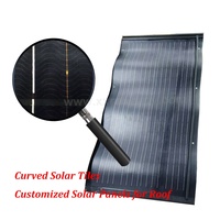 Tuiles solaires photovoltaïques rigides BIPV Hantile incurvées PERC 60W/70W à succès pour toitures