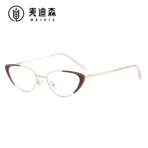 Maidis Cat Eye Glasses Rhinestone Decorative Ultralight Full Frame Anti Blue Light For Women - Product Image 4