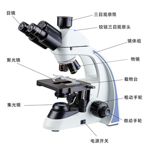 Trinocular Microscope With Led <b>Light</b> Manual Focus For Teaching And Research Use - Product Image 1