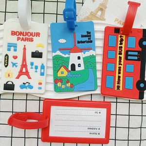 Etiqueta de Identificación de Equipaje de PVC Impermeable con Diseño de Dibujos Animados, Juego de Tarjetas de Regalo de Plástico Suave para Tarjetas de Embarque - Product Image 3