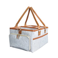 Sac de rangement portable pour couches avec couvercle en rouleau et séparateurs amovibles Organisateur de rangement pour bébé Essentials