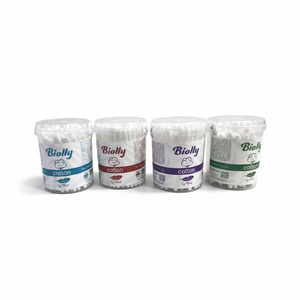 Hisopos de Algodón Biolly, 100 Unidades - Sin Químicos, Doble Punta, Calidad Profesional - Product Image 2