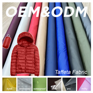 Tela de Forro de Tafetán de Poliéster de Punto por Urdimbre Brillante, Precio de Fábrica, Impermeable, para Ropa de Niñas y Niños - Product Image 1