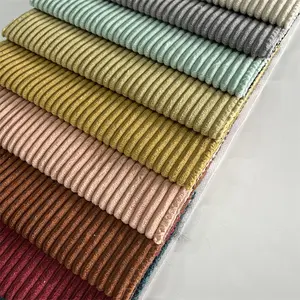 4,5 Gales tela verde de pana Europea urdimbre tejido muebles sofá tela de tapicería