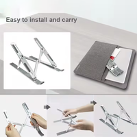Supports pour ordinateur portable 7 niveaux réglables, support pour ordinateur portable en aluminium réglable Support pour ordinateur portable pour bureau compatible avec 9 "-15.6"