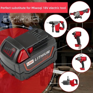 Pin thay thế 2 gói cho milwaukee cho pin công cụ điện <span class=keywords><strong>M18</strong></span> Gói <span class=keywords><strong>Lithium</strong></span> <span class=keywords><strong>ion</strong></span> 18V 9Ah cho 48-11-1860 48-11-1850 48-11-18 - Product Image 4