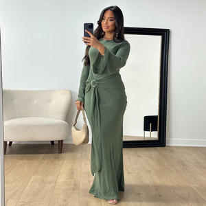 Robe de ville ethnique du Moyen-Orient, élégante abaya musulmane, robe modeste en polyester - Product Image 2