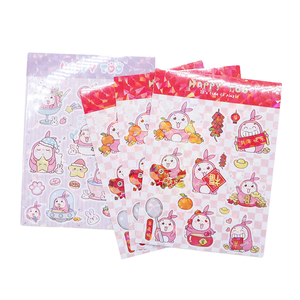 Hoja de Pegatinas de Dibujos Animados Happy Toon, Papel Rectangular, Impresión a Color, Etiqueta para Regalos y Manualidades - Product Image 1