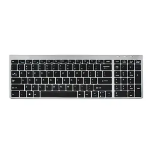 Teclado delgado de Diseño Popular, miniteclado inalámbrico BT de 2,4G para ordenador portátil