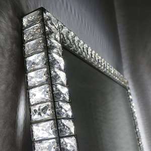 Hiện đại sang trọng cao phòng ngủ phòng tắm lớn trang trí Nội Thất Tường kim cương tinh thể cơ thể lớn đầy đủ chiều dài sàn đứng gương với đèn LED - Product Image 4