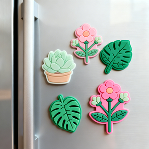 Cute 3D Silicone Refrigerator <b>Stickers</b>: LFGB-Certified Eco-Friendly Custom Dolphin/Flower Fridge Magnets (Travel Souvenirs) - Product Image 3