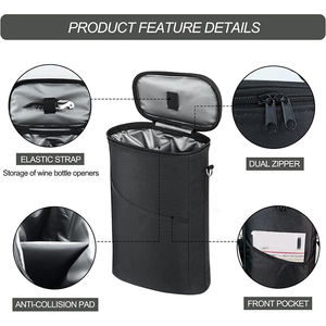 2 Flaschen auslaufs ichere isolierte Weint asche Trage tasche Gepolsterter Kühler für Reise restaurants Verkostung Partie Tolles Geschenk für Wein liebhaber - Product Image 3