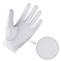 Gants de golf OEM Soft Cabretta en cuir véritable pour hommes Logo personnalisable Respirant Confortable avec poignée anti-pluie Main gauche Portable