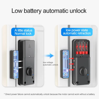 Serrure de Porte Invisible Intelligente OEM pour Intérieur, Serrure Électronique Tuya BLE pour Porte en Bois avec Carte à Balayer