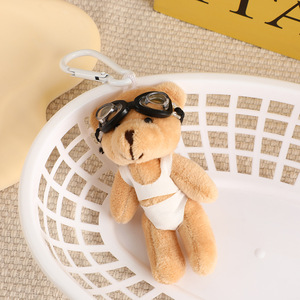 Llaveros de Peluche Personalizados al por Mayor, Juguetes de Peluche con Traje de Baño y <span class=keywords><strong>Gafas</strong></span> de <span class=keywords><strong>Buceo</strong></span>, Lindos Mini Osos de Peluche - Product Image 4