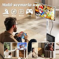 Televisor Portátil Inteligente Interactivo con Pantalla Táctil Android 13 de 21.5/27 Pulgadas, Soporte de Piso, 4K 120Hz, Retroiluminación LED, Cámara de Belleza, para Exteriores