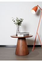 Table basse ronde de style japonais Sabi Wabi pour salon, appartement loft, maison en bois