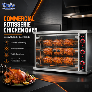 Máquina Comercial para Asar <span class=keywords><strong>Pollo</strong></span> a la Brasa, Horno Rotatorio a Gas, Asador de Aves Automático de Acero Inoxidable - Product Image 1