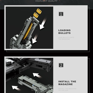 Reobrix 77004 Pistolet Automatique Fusil Sniper Modèle de Construction en Briques pour Jouet en Plastique pour Enfants - Product Image 3