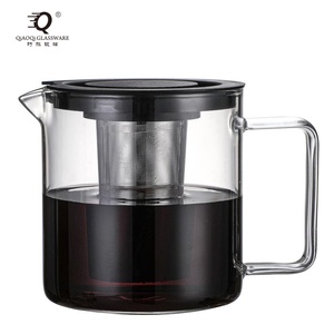 Carafe à café en verre grande capacité, vente en gros d'usine, ensemble de cafetière à infusion froide avec <span class=keywords><strong>filtre</strong></span> en acier inoxydable pour fêtes et bureaux - Product Image 1