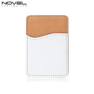 Porte-cartes arrière de téléphone en cuir PU à sublimation vierge, personnalisable, en silicone, multicolore, haute qualité, pour DIY tendance - Product Image 3