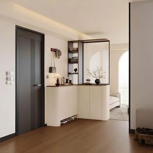 ชั้นวางรองเท้าแบบเรียบง่ายทันสมัยตู้รองเท้าตู้รองเท้าไม้เฟอร์นิเจอร์บ้านปรับแต่งได้ตามต้องการบริการ OEM/ODM - Product Image 2