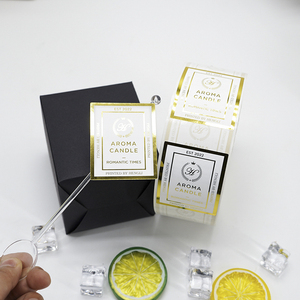Factory Price Custom logo Gloss UV Candle <b>Roll</b> Labels <b>Sticker</b> with Gold Foil Stamped Seasonal Scents for Holiday Editions - Product Image 4