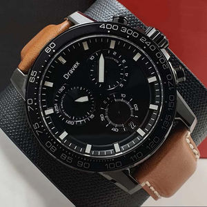 Tssot siyah şövalye moda spor paslanmaz çelik deri saat kayışı Pointer ETA hareketi 10 Bar su geçirmez kuvars - Product Image 1