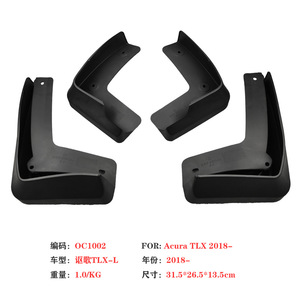 Guardabarros para Acura TLX L, 31.5x26.5x13.5cm, Plástico Negro, para Modelos 2018 en Adelante, Deflectores para Auto - Product Image 1