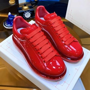 Nouvelles chaussures de sport et de marche tendance en cuir verni couleur unie à lacets pour hommes et femmes 2026 – Chaussures chunky pour filles - Product Image 2