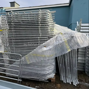 Tubo de corral de plástico negro duradero, cercado de granja de calidad, opción de puerta de enrejado de oveja, Panel de ganado de caballo galvanizado para agricultura - Product Image 6