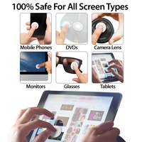 Autocollants de nettoyage d'écran en microfibre personnalisés, nettoyant d'écran de téléphone en microfibre, patchs en microfibre personnalisés à coller pour smartphone