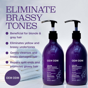 Vente en gros en usine Neutralise le shampooing Brassy No Yellow Violet Silver pour cheveux blonds - Product Image 2