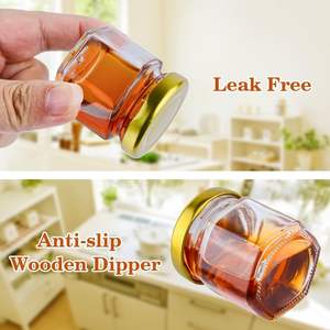 30 قطعة من برطمانات زجاجية سداسية شفافة مع أغطية، برطمانات ماسون صالحة للطعام لتخزين العسل والأطعمة والمربى والسوائل والتوابل، من قوانغدونغ - Product Image 6