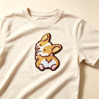 Patch brodé personnalisé avec motif de chiot de dessin animé, thermocollant ou à coudre, vente en gros pour jeans, sacs, chapeaux et vêtements