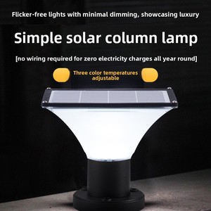 Lámpara Solar LED Cuadrada de 12W para Exteriores, Resistente al Agua (IP65), Regulable, para Patio y Pared Exterior, Suministro Transfronterizo - Product Image 4