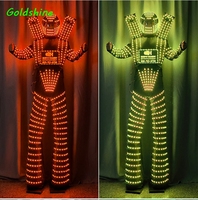 Spectacle de rue échasses led robot costume Led robot échasses marcheur costume Cosplay Costume Ballroom Show Luminescent Vêtements