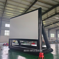 Écran de projection géant gonflable étanche en PVC pour extérieur, idéal pour les films en plein air, les fêtes à domicile et les jardins.