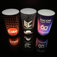 Gobelet lumineux à changement de couleur RGB, activé par liquide, en plastique LED, 7 couleurs, réutilisable, adapté aux bars et aux fêtes